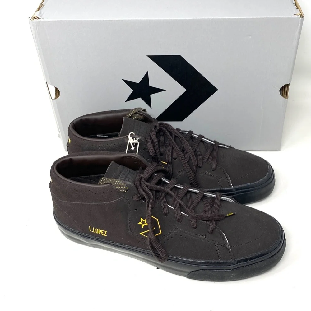 Converse Louie Lopez Pro Shoes Mid Top Suede Brown Women's Size Sneakers A01247C - Picture 7 of 10